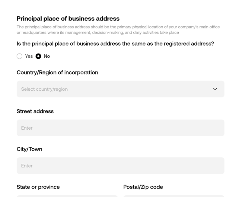 Guided required choice — a required selection that routes the user down the correct path